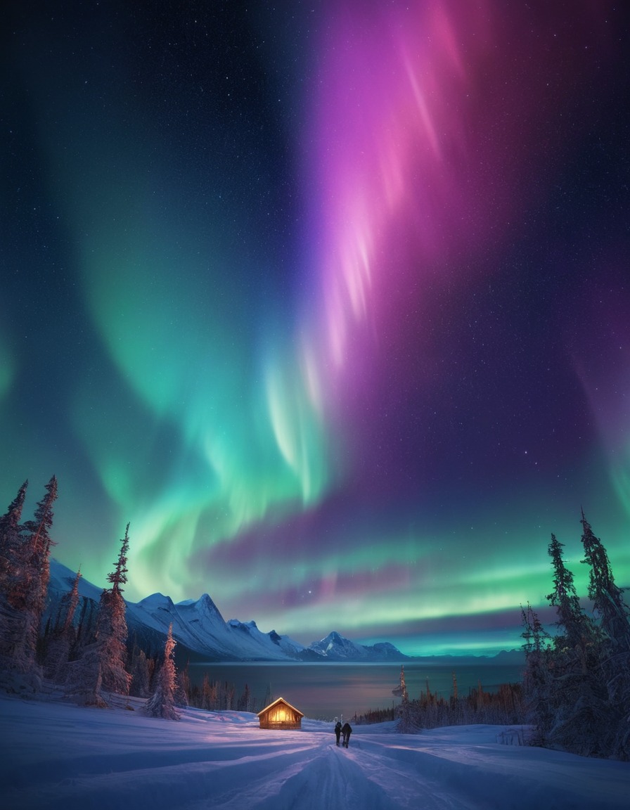 northern lights, aurora borealis, celestial event, night sky, natural phenomenon