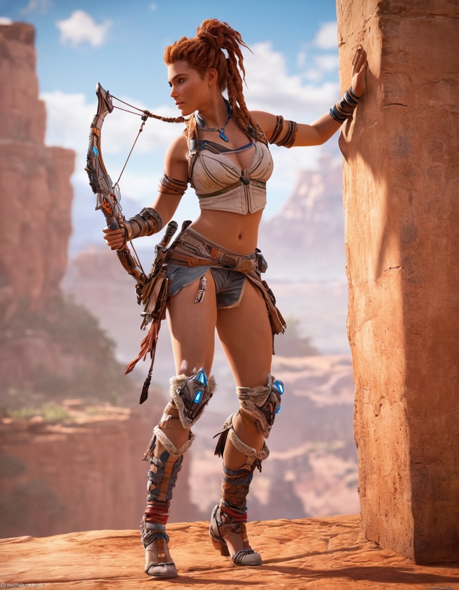 aloy, horizon zero dawn, action-adventure, ps4, video game, female protagonist