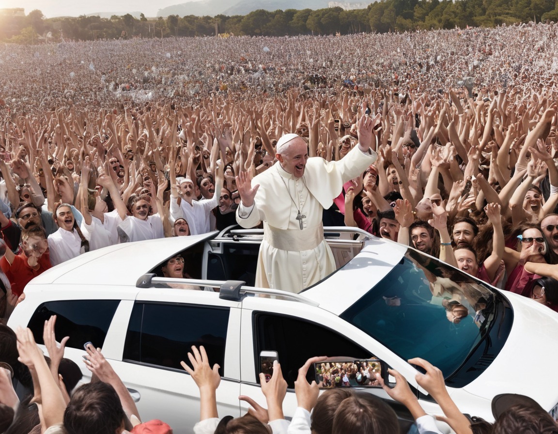 comical, pope francis, surfing, crowd surfing, humor, vatican