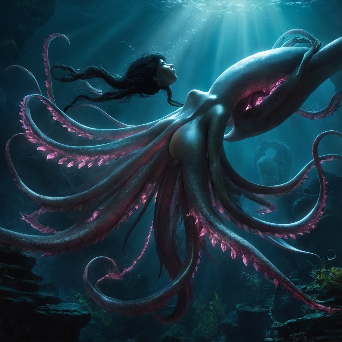 octopus, conceptart, creature, sea, fantasyart, scifi, monster, squid