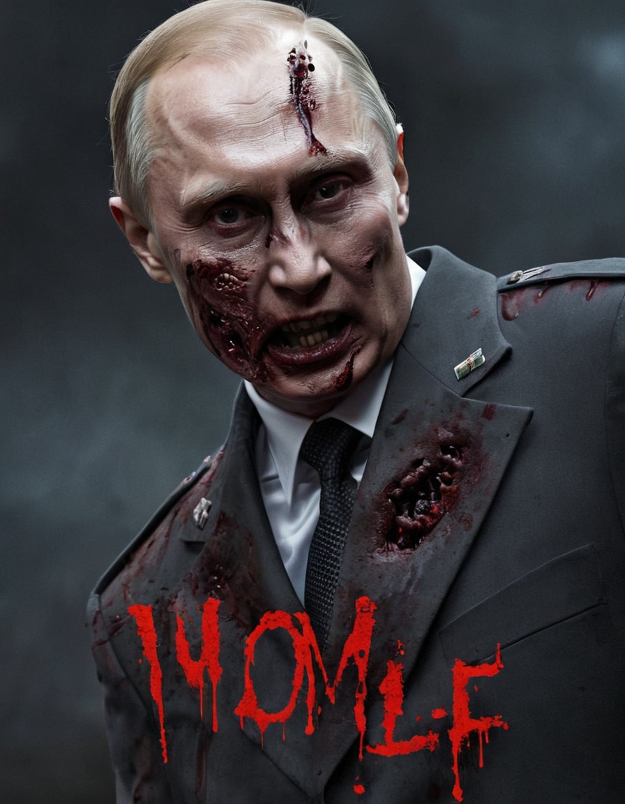 vladimir putin, zombie, horror movie, poster, undead reign, horror film, politics