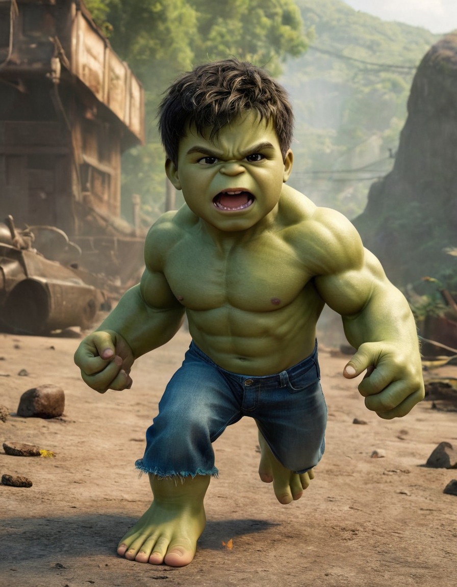 hulk, childhood, marvel, superhero, avengers, green, bruce banner