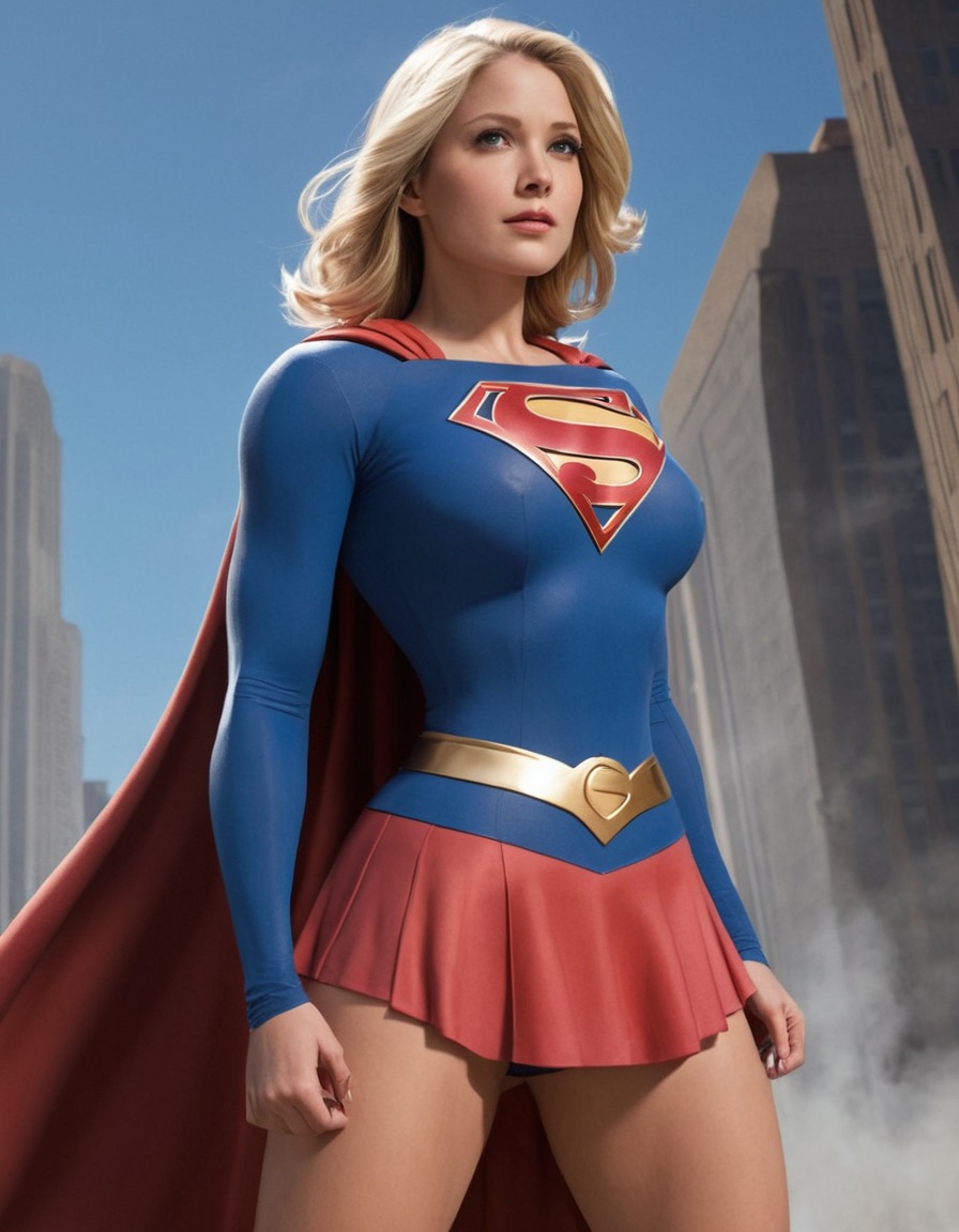 supergirl, superhero, powerful, heroic, save the day, sexy, painted