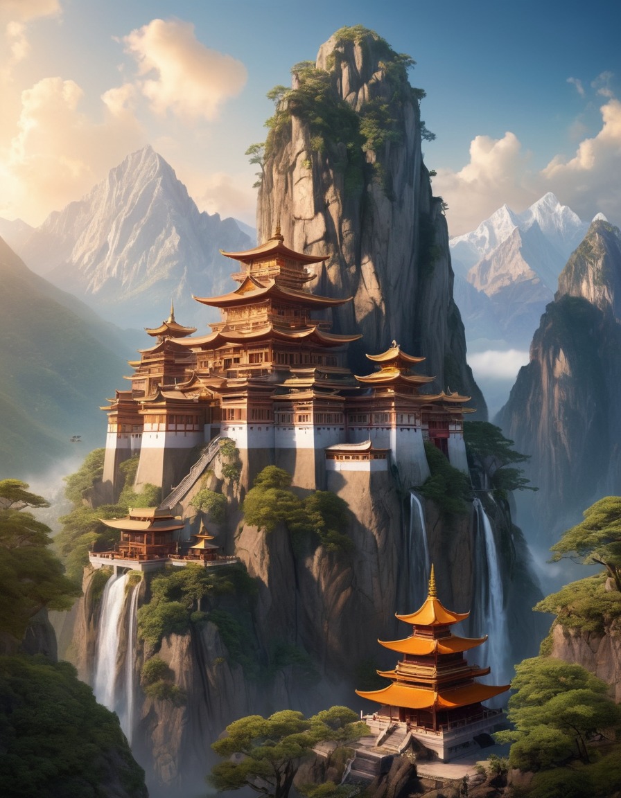 buddhist, temple, mountains, spirituality