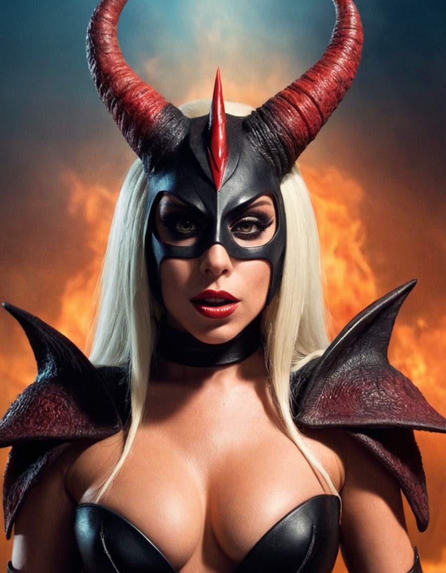 lady gaga, demon, singer, performer, music, pop culture