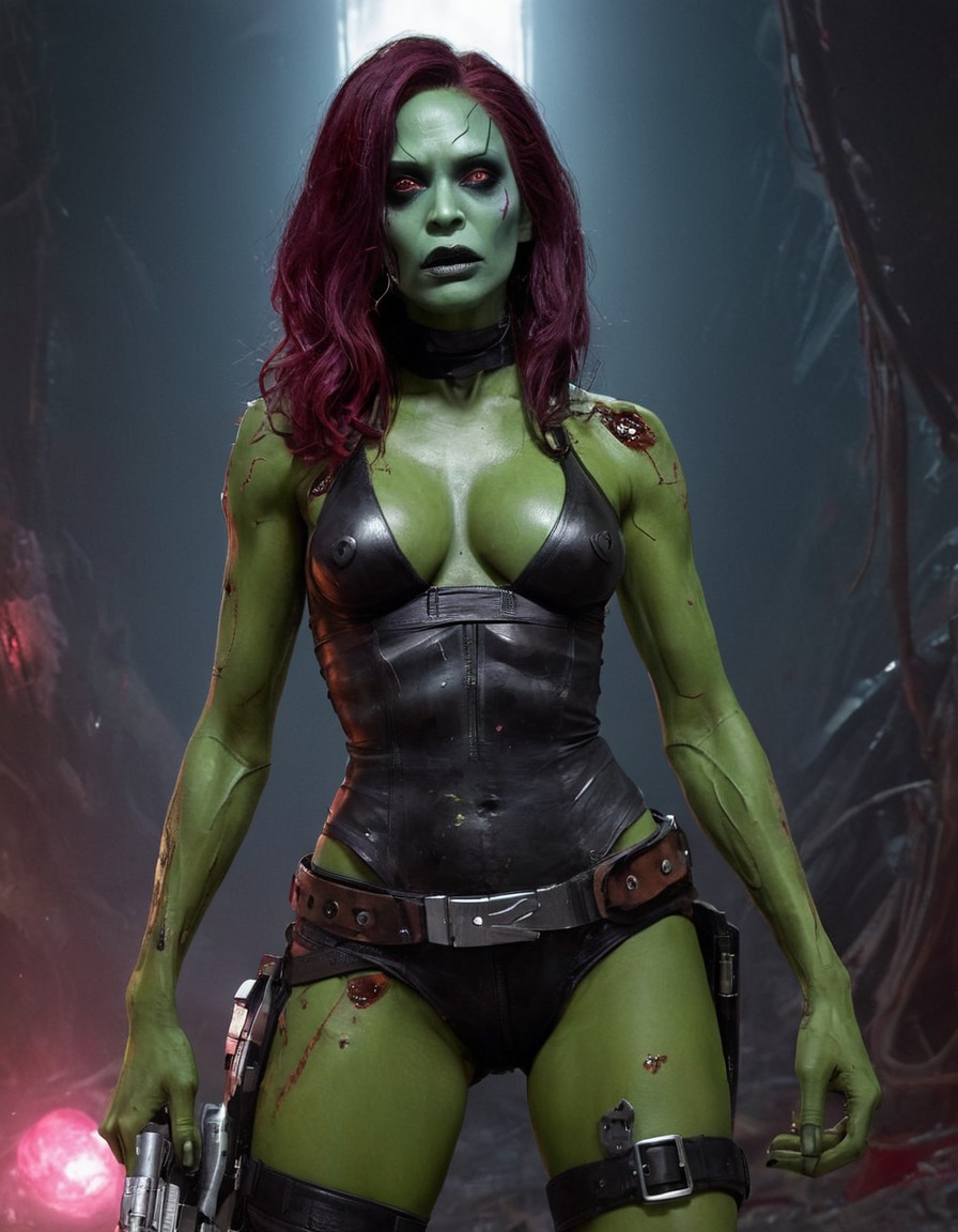 zombie, gamora, guardians of the galaxy, marvel, undead, horror, science fiction