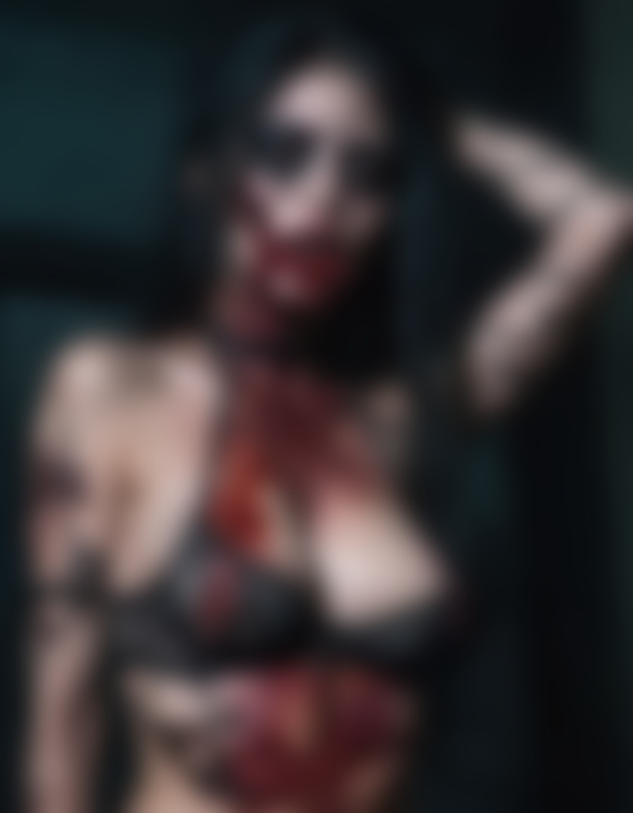 zombie, lingerie, blood, horror, nsfw