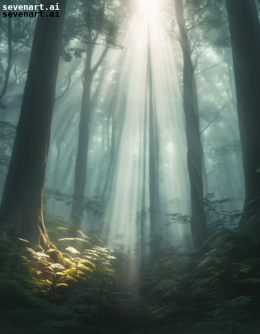 nature, forest, misty, sunlight, atmosphere