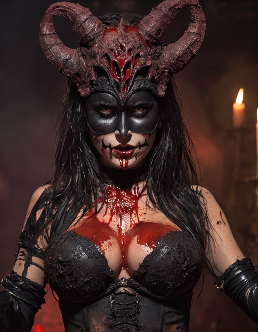 demonesse, performance, forbidden, masquerade ball, fantasy, captivating, demon, sexy, nsfw