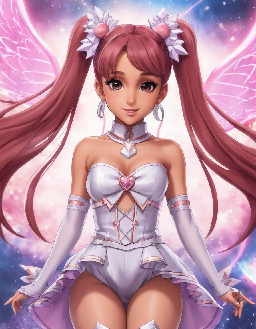 ariana grande, magical girl, anime, popstar, fantasy, musician