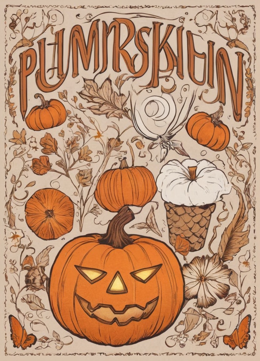 vintage, spooky, halloween, illustrator, dreamup, pumpkinspice, ai_art