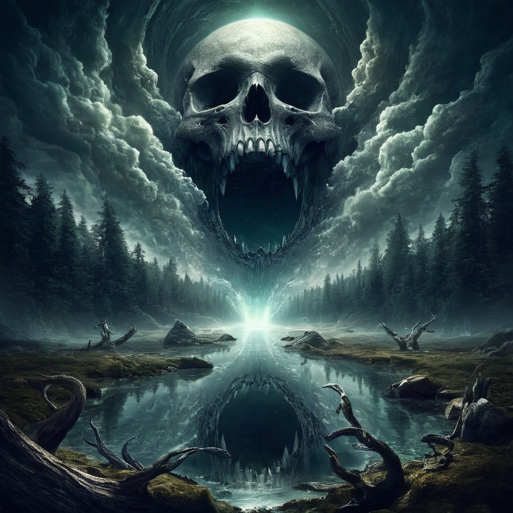 horror, surreal, forest, creepy, skull, spooky, badmoonrising, copilot, ai_art, ai_generated, ai_generated_art, ai_artwork, ai_image, ai_created, ai_generatedart, ai_generated_artwork, ai_creation, copilot_ai, copilot_ai_art