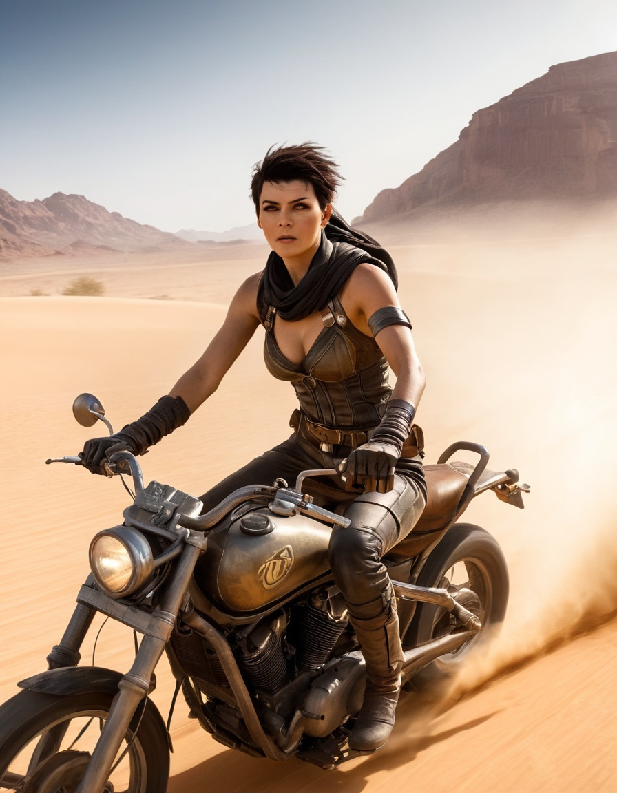 furiosa, motorcycle, desert, adventure, speed, action, mad max