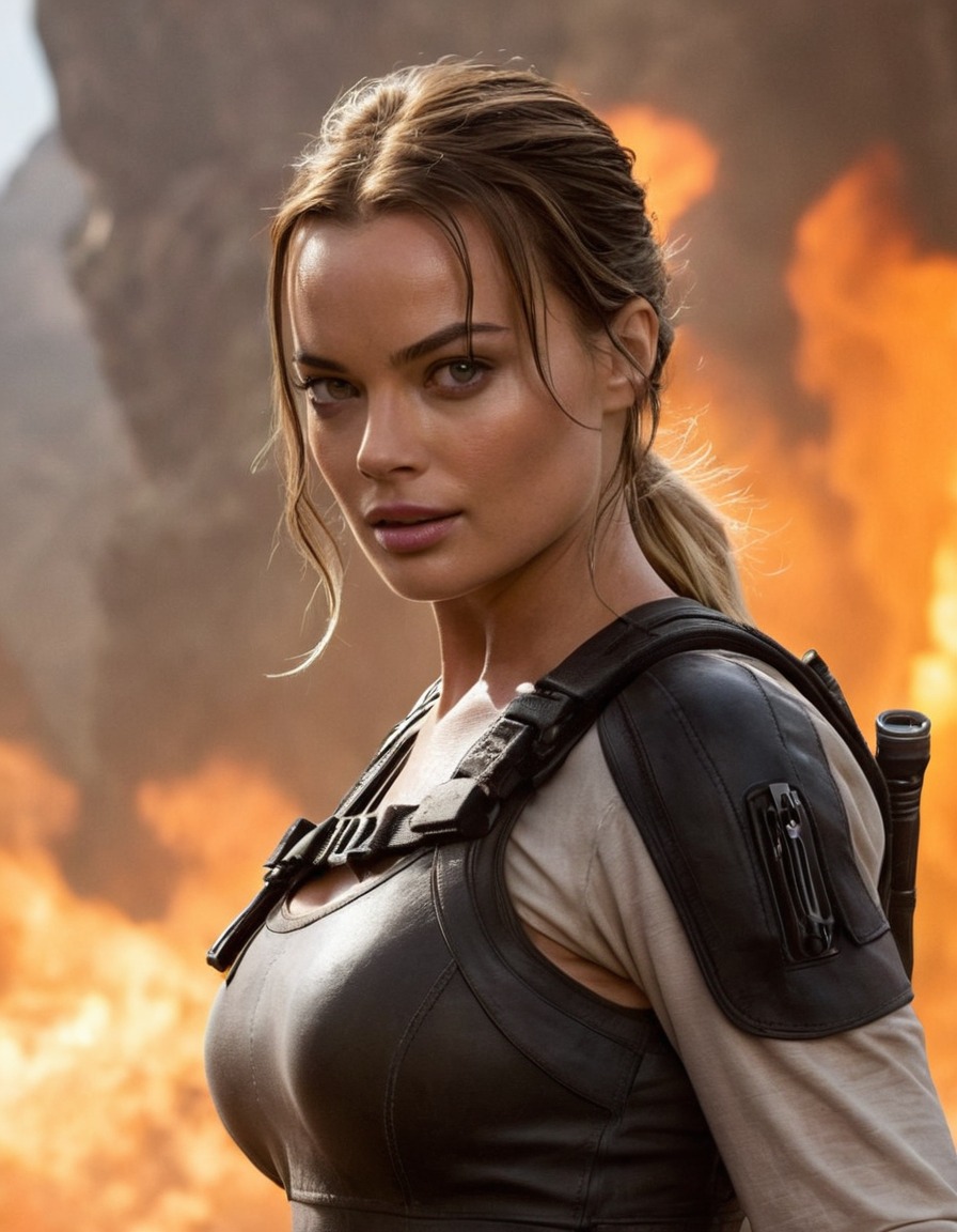 margot robbie, lara croft, action, actress, movie, character, heroine