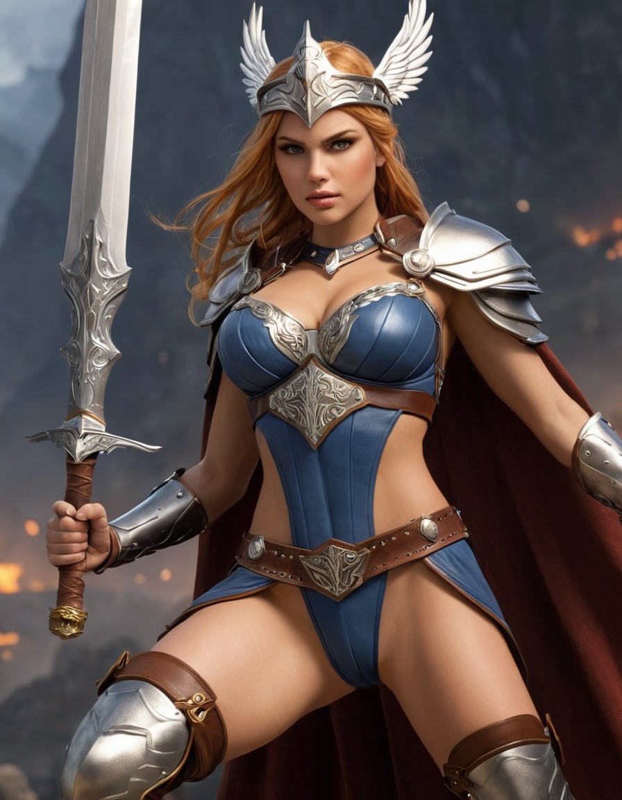 valkyrie, warrior maiden, combat skills, beauty, deadly, norse mythology