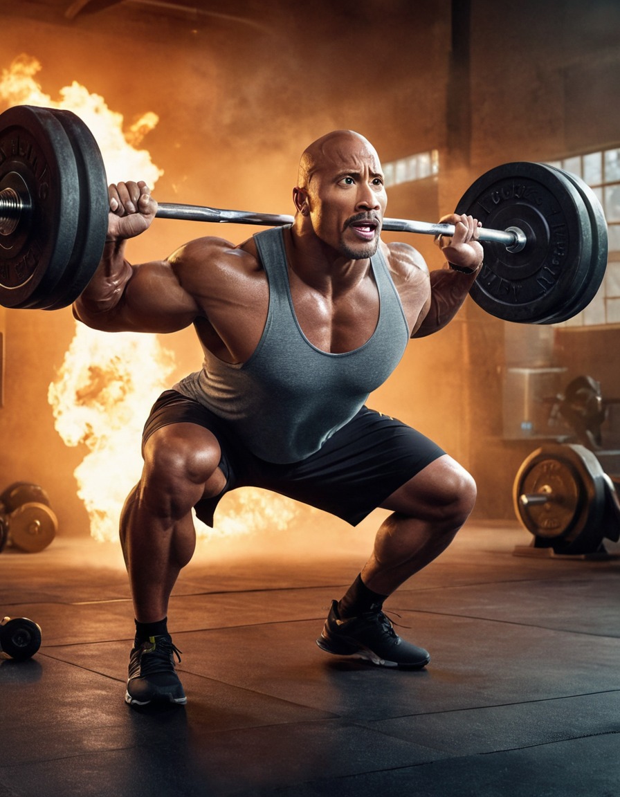 dwayne johnson, weightlifting, gym, fitness, strength, motivation