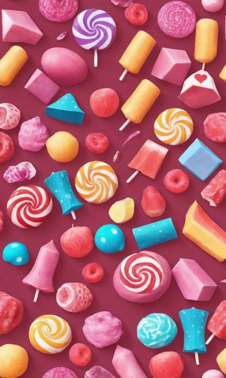 wallpaper, candy, pixelated, sweets