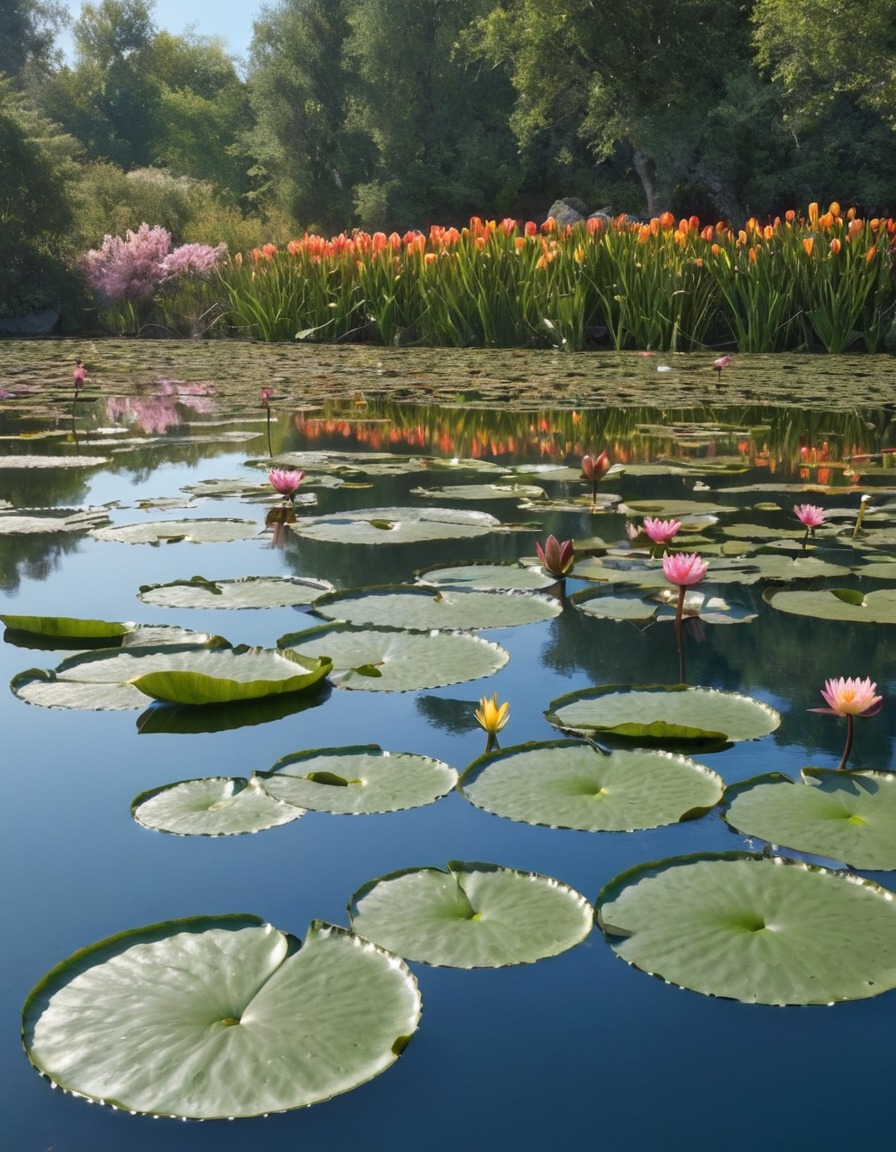 nature, water lily, pond, scenic beauty, floral, botanical garden