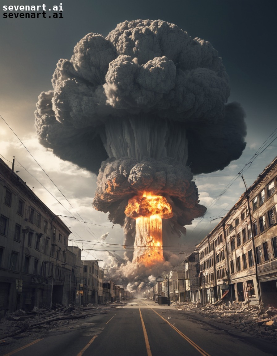 destruction, nuclear explosion, infrastructure, disaster, ruins, nuclear weapon, atomic bomb