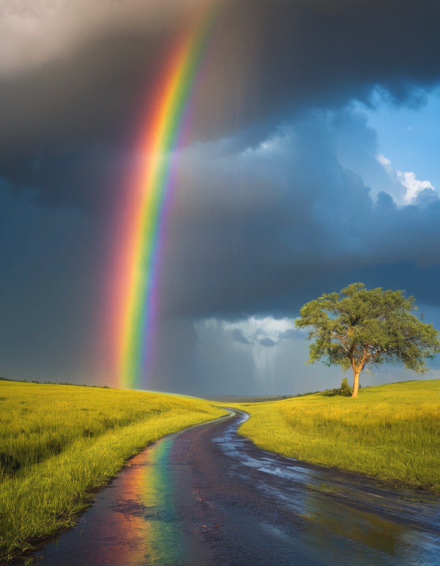 nature, rainbow, weather, beauty, colorful