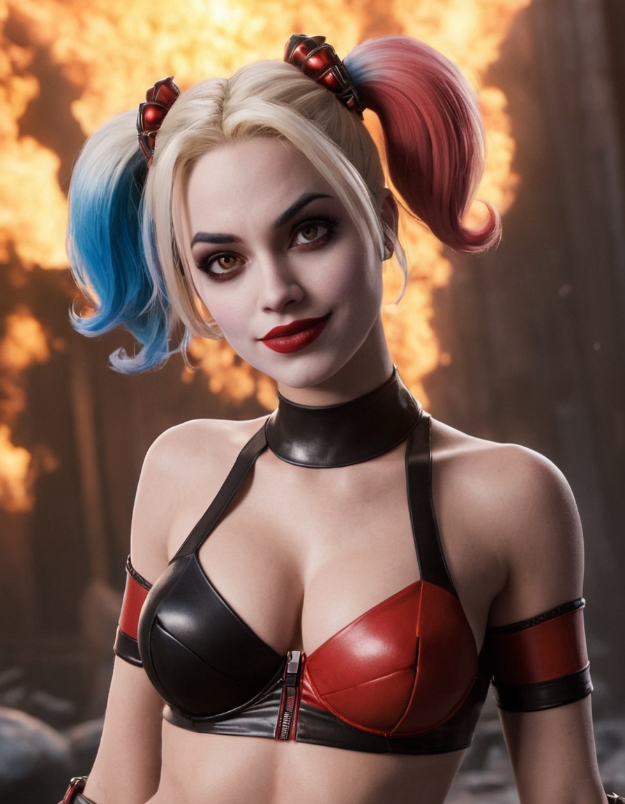 superhero, harley quinn, dc comics, villain defeat, comic books