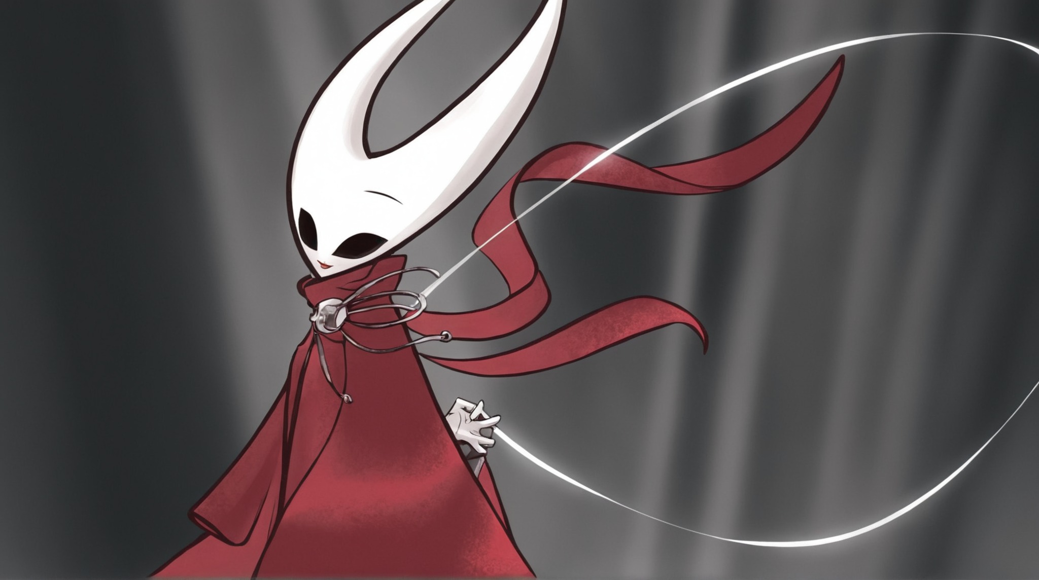 art, artists on tumblr, digital painting, hollow knight, hk pure vessel, hk hornet, hk sisters of battle