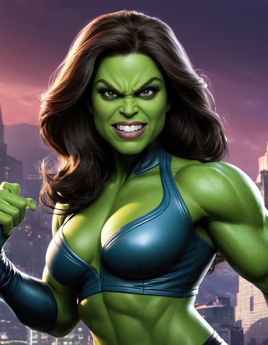 funny, she-hulk, caricature, marvel, superhero, comedy, entertainment