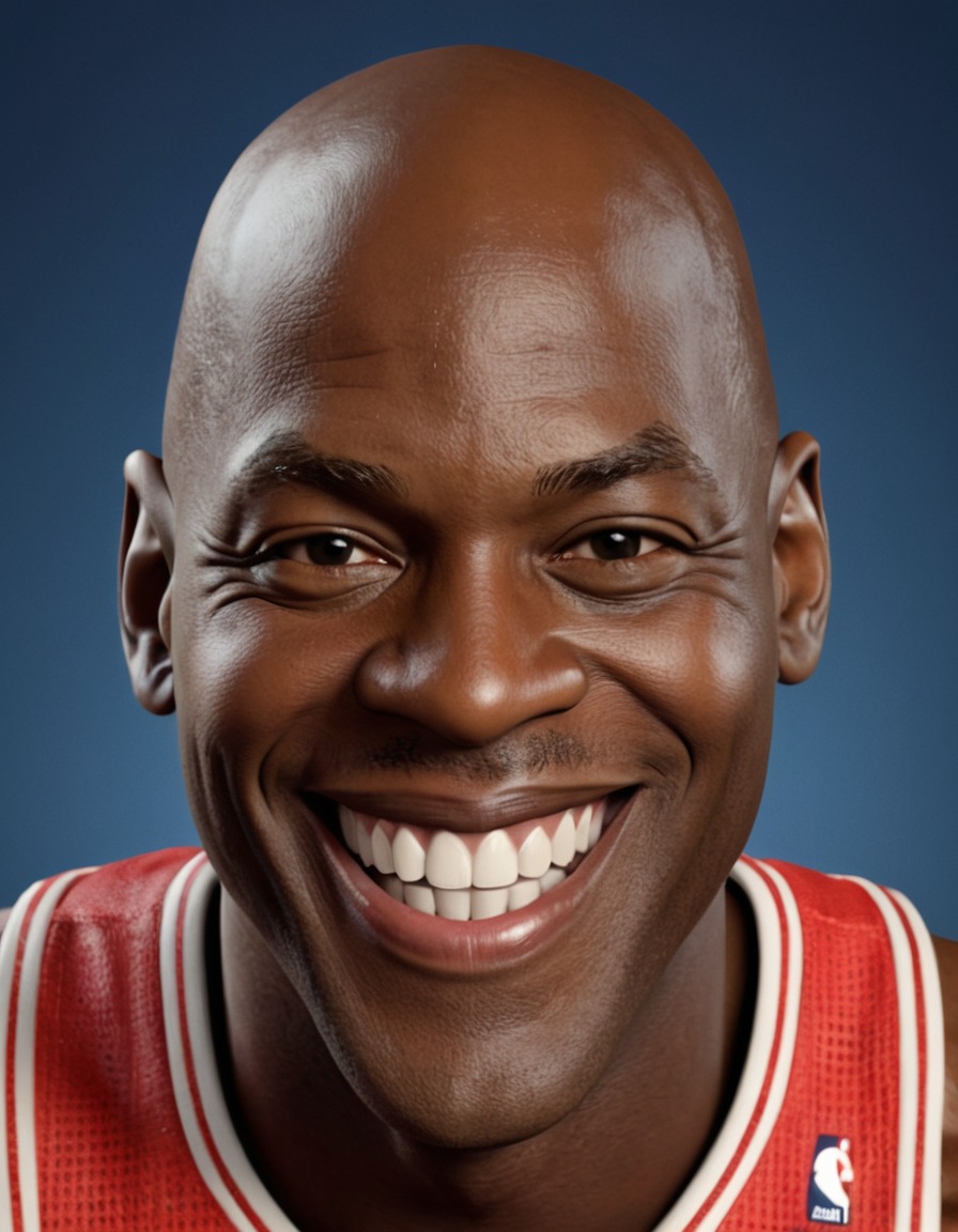 michael jordan, caricature, smile, basketball, nba, legend, sports