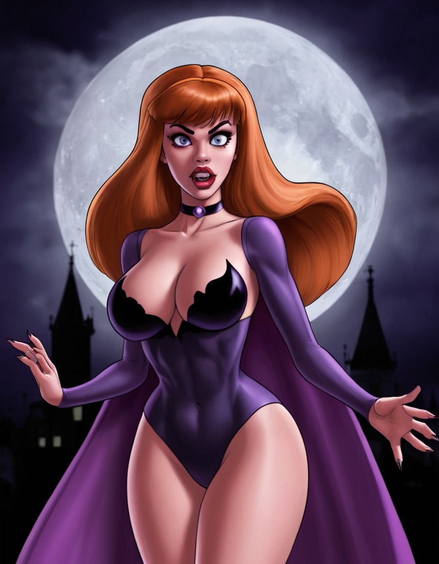 vampire, daphne blake, scooby-doo, fictional character, mystery-solving, supernatural, cartoon