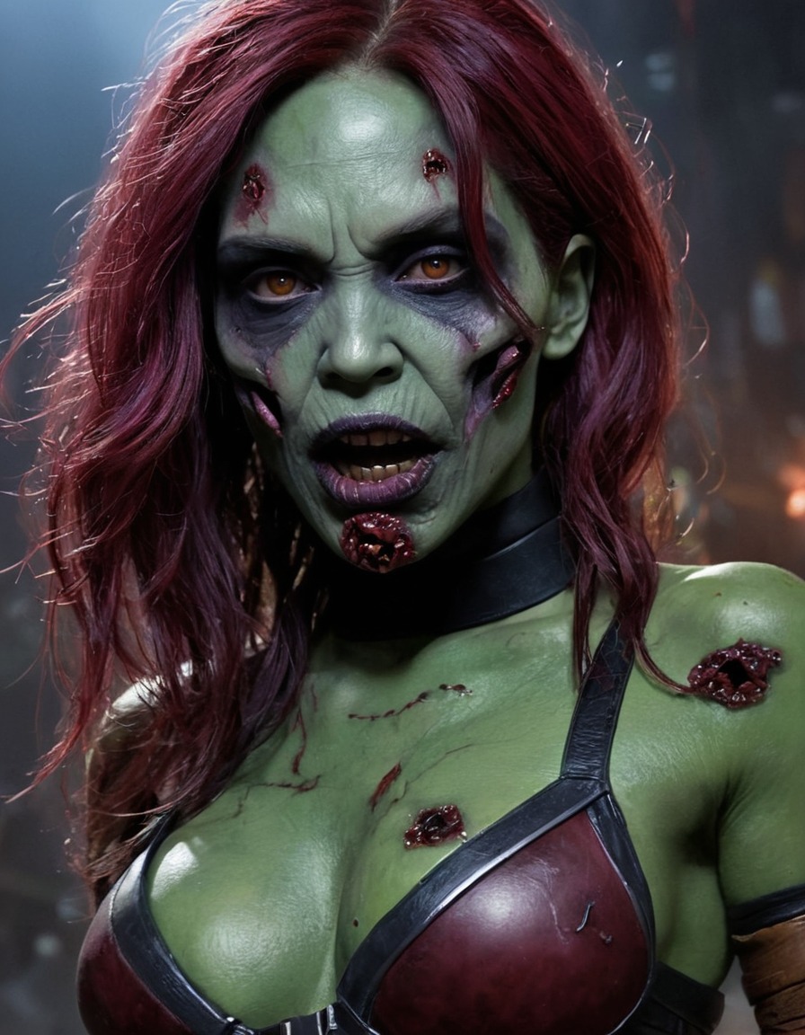 zombie, gamora, guardians of the galaxy, marvel, science fiction, undead