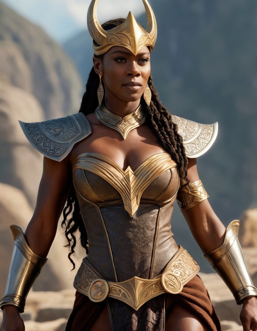 heimdall, norse mythology, genderbent, female protagonist, fantasy, powerful character, mythological figure