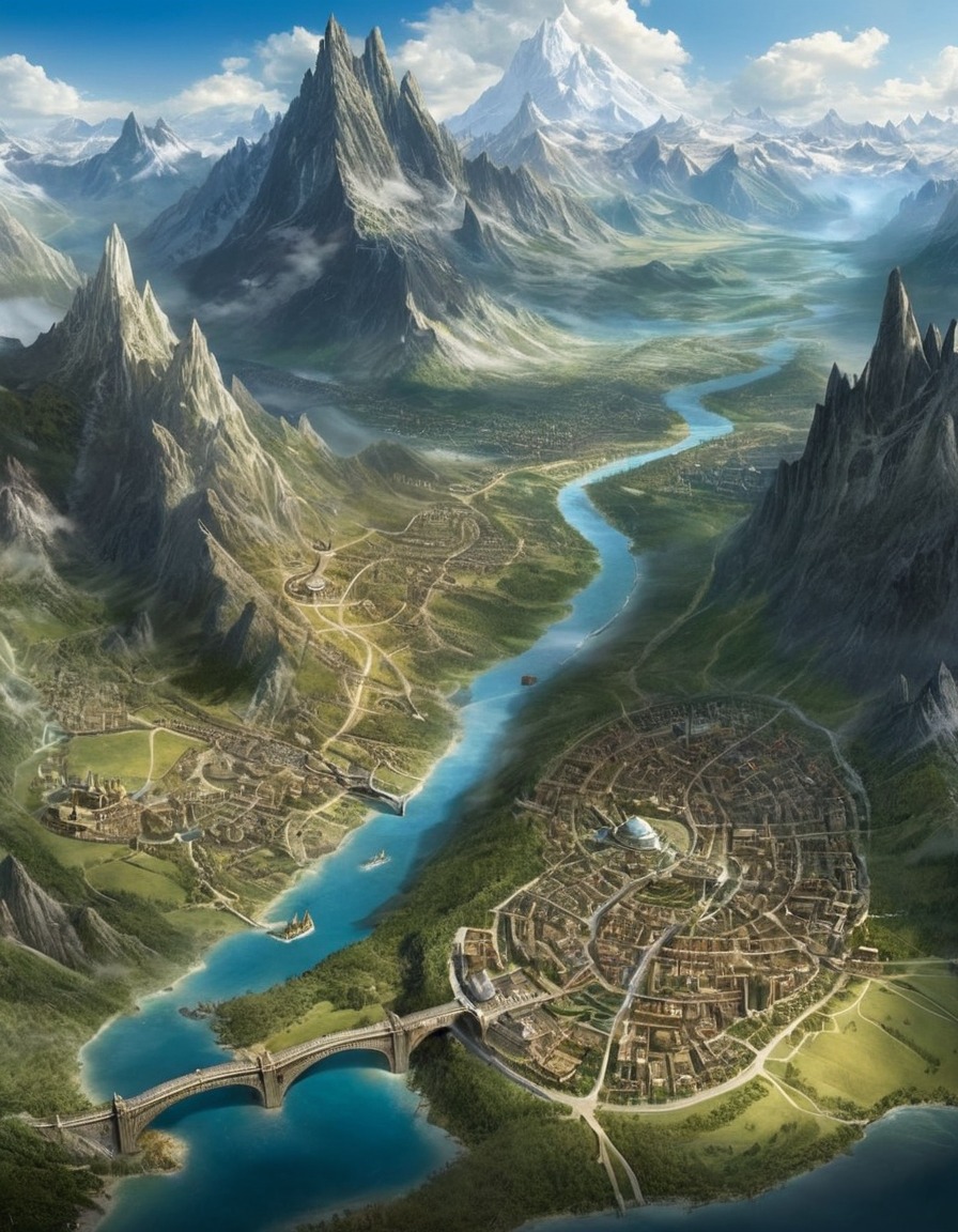 middle-earth, rivendell, mordor, minas tirith, map, fantasy world, john tolkien, tolkien