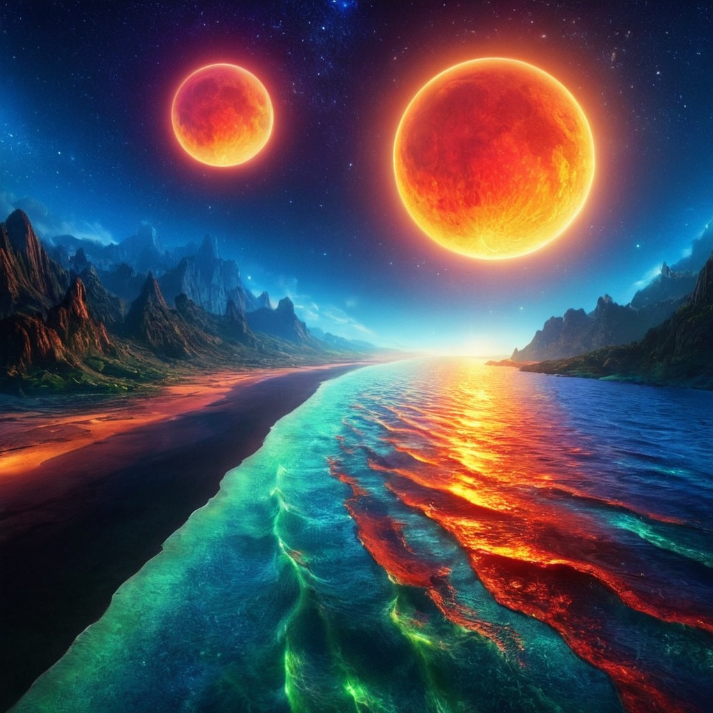 digitalart, fantasyart, scifi, surreal, space, bing, conceptart, moon, planet