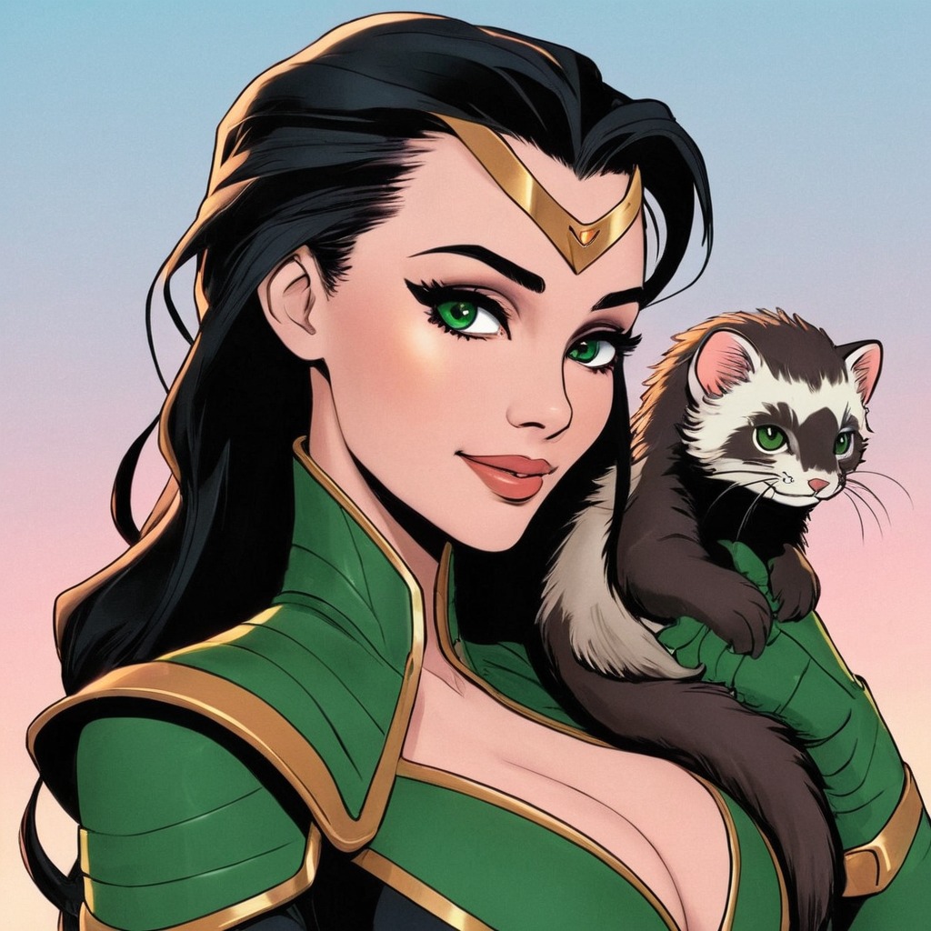 fanart, ferret, ladyloki, bingimagecreator