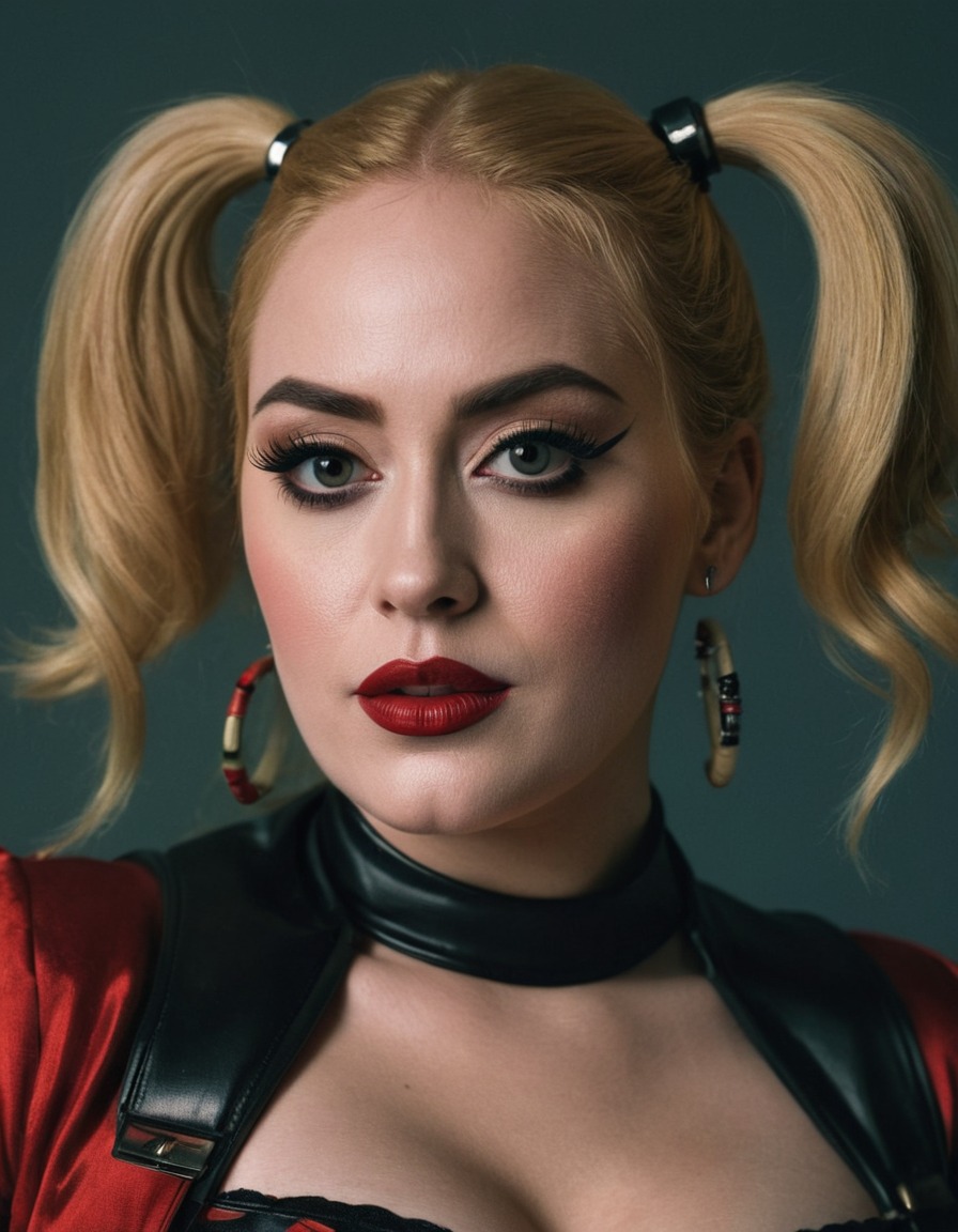 harley quinn, adele, dc comics, adaptation, costume, actress, cosplay