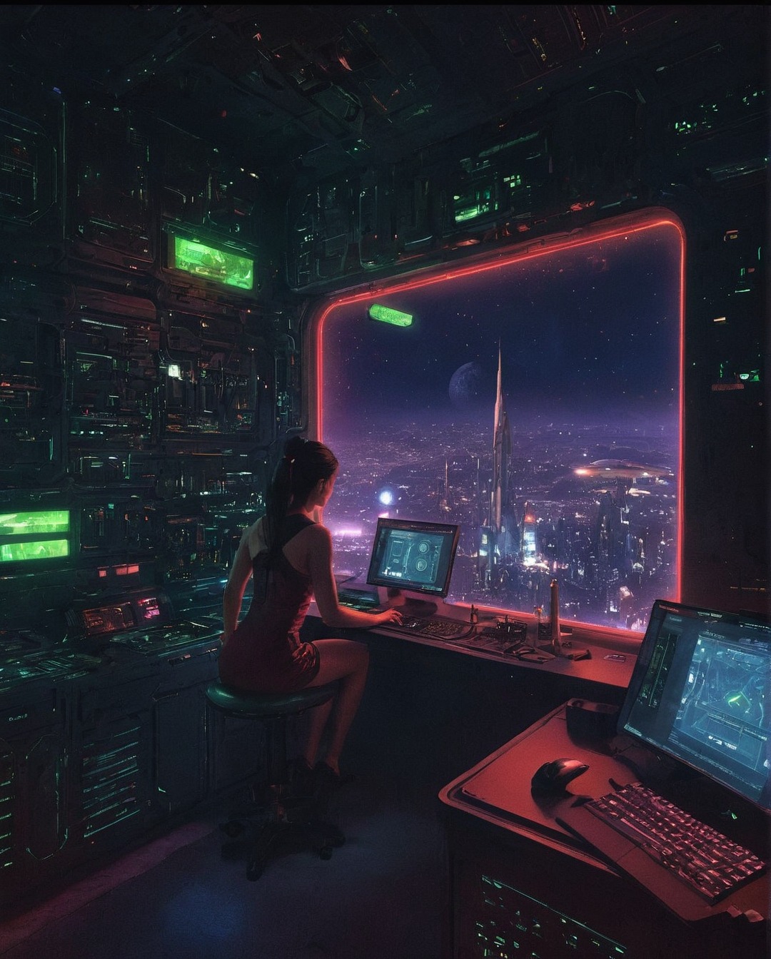 nestedneons, cyberpunk, cyberpunk art, cyberpunk aesthetic, art, cyberpunk artist, cyberwave, megacity, futuristic city, scifi, scifi art, scifi aesthetic, scifi girl, cyberpunk girl, cityscape, neon city, cyberpunk neon city, cyberpunk vibes, surreal, ai art, ai artwork, ai artist, thisisaiart, suburb, suburbia, kowloon, kowloon walled city