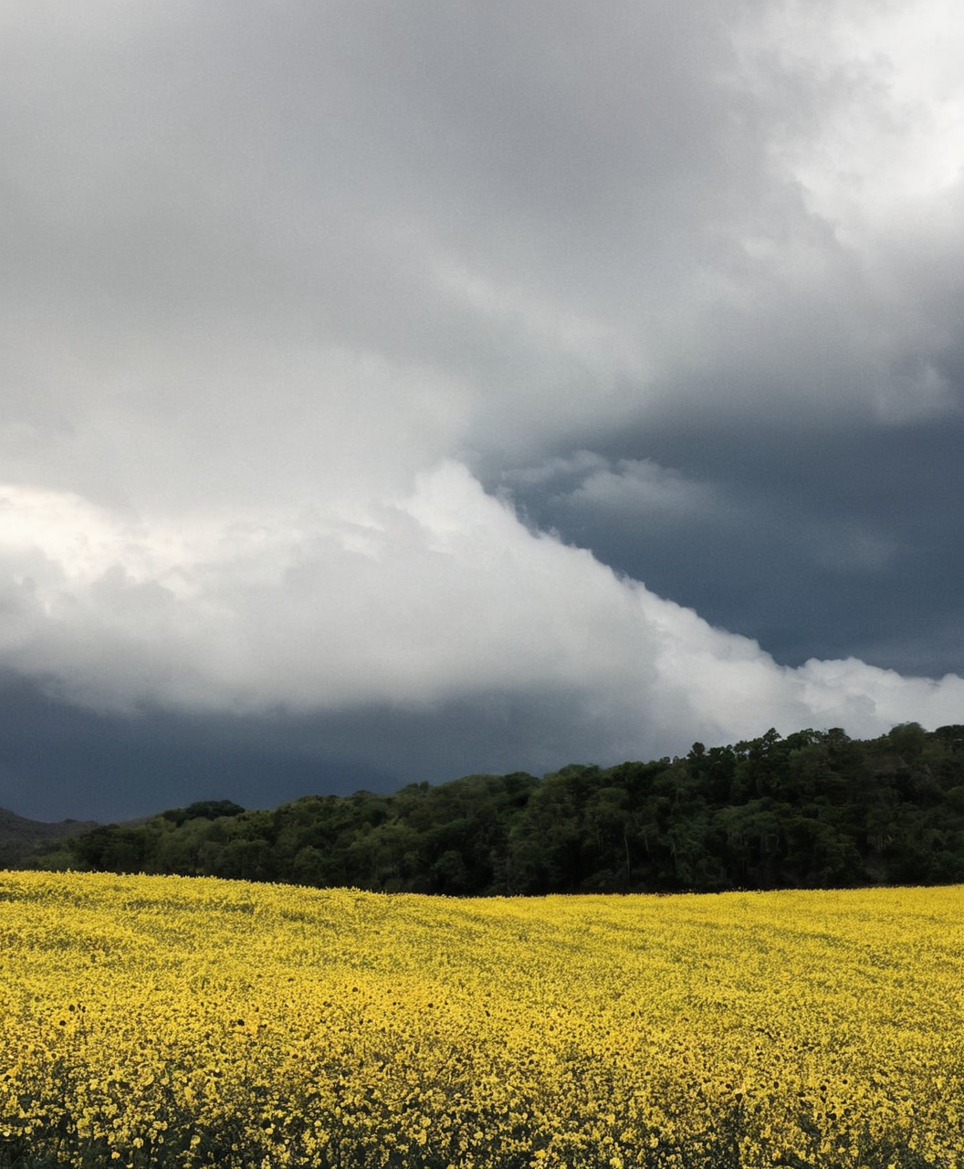 storm, stormy sky, landscape, clouds, fields, aesthetic, nature, naturecore, photography, flowers, curators on tumblr