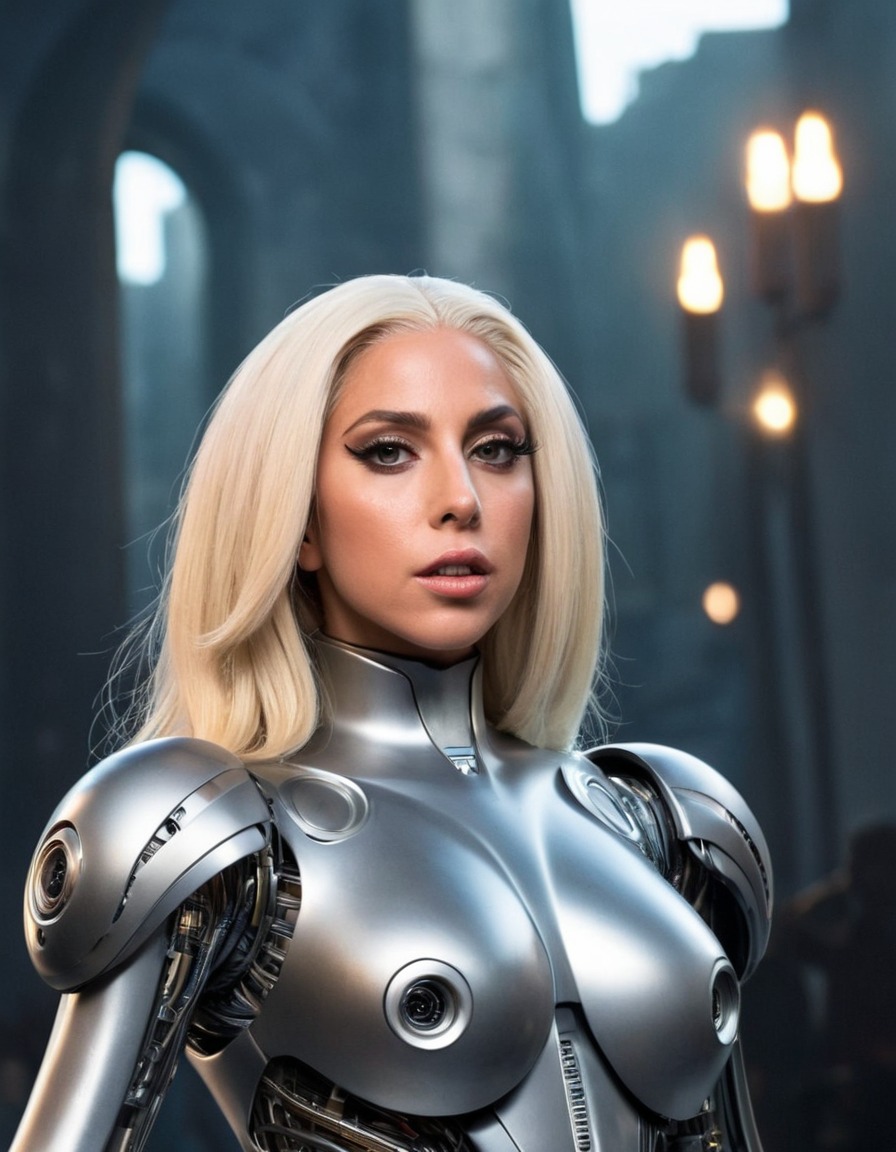 robot, lady gaga, artificial intelligence, music industry, celebrity, technology, pop culture