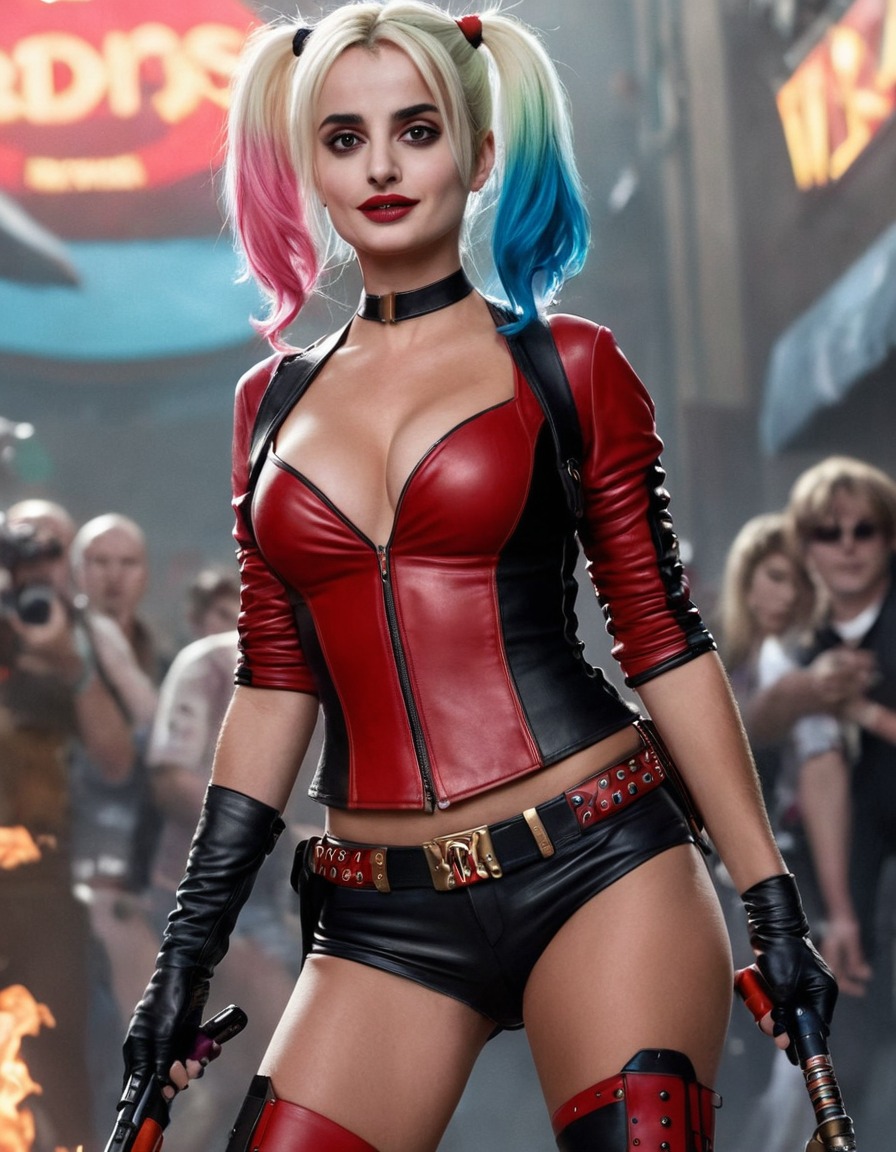 penélope cruz, harley quinn, actress, dc comics, character, action, role