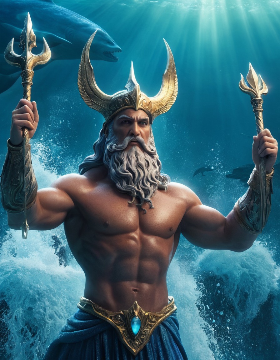 poseidon, epic, greek mythology, god, ocean, mythological beings, powerful deity