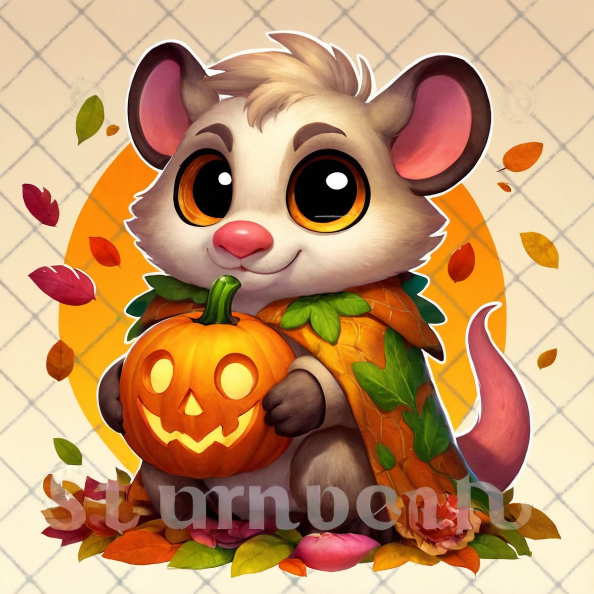 adoptable, chibi, halloween, digitalart, cartoon, animal, characterdesign, adoptablesopen, spooky, fanart, sale