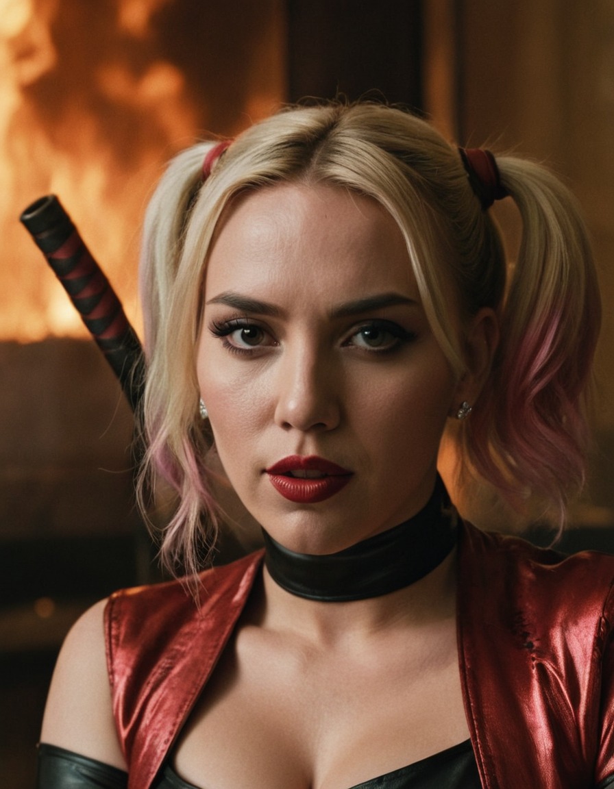 harley quinn, scarlett johansson, dc comics, superhero, actress