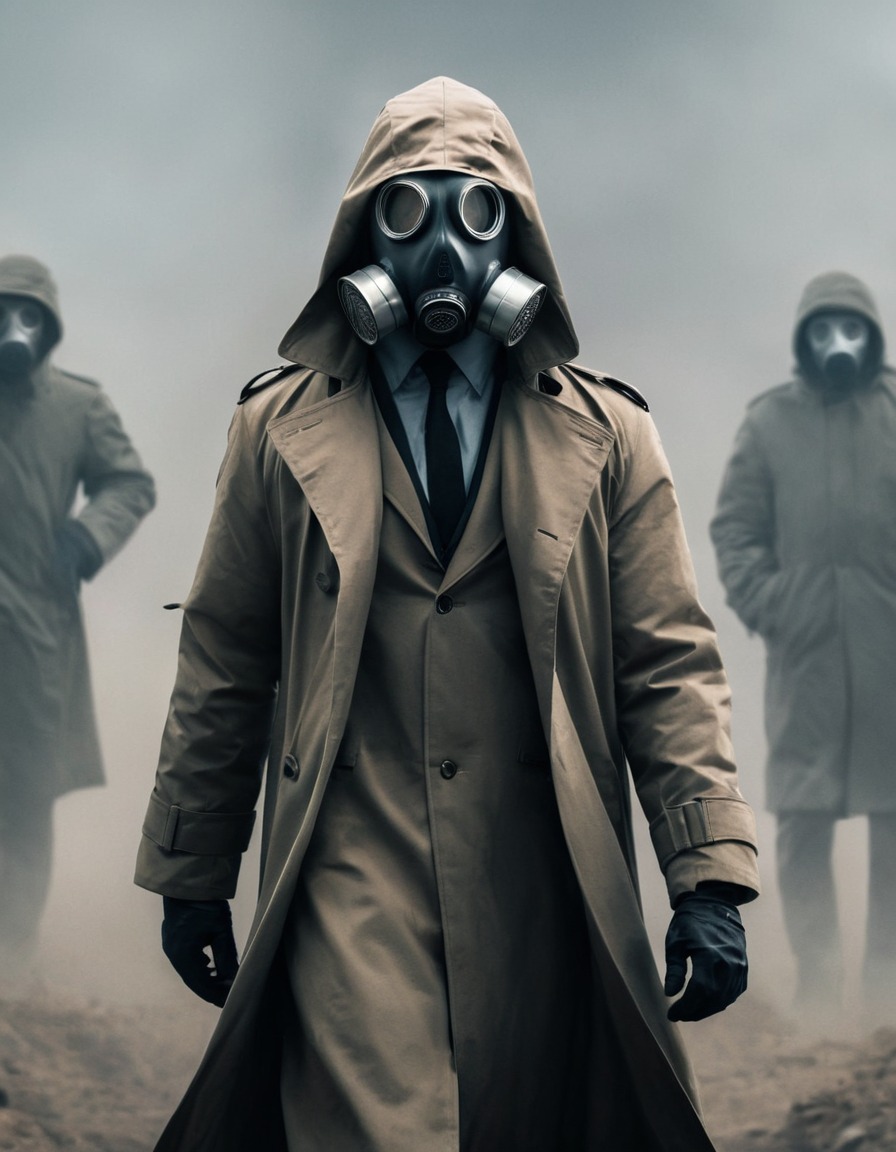 post-apocalyptic, mysterious, survival, gas mask, deception, fallout, games, tv shows