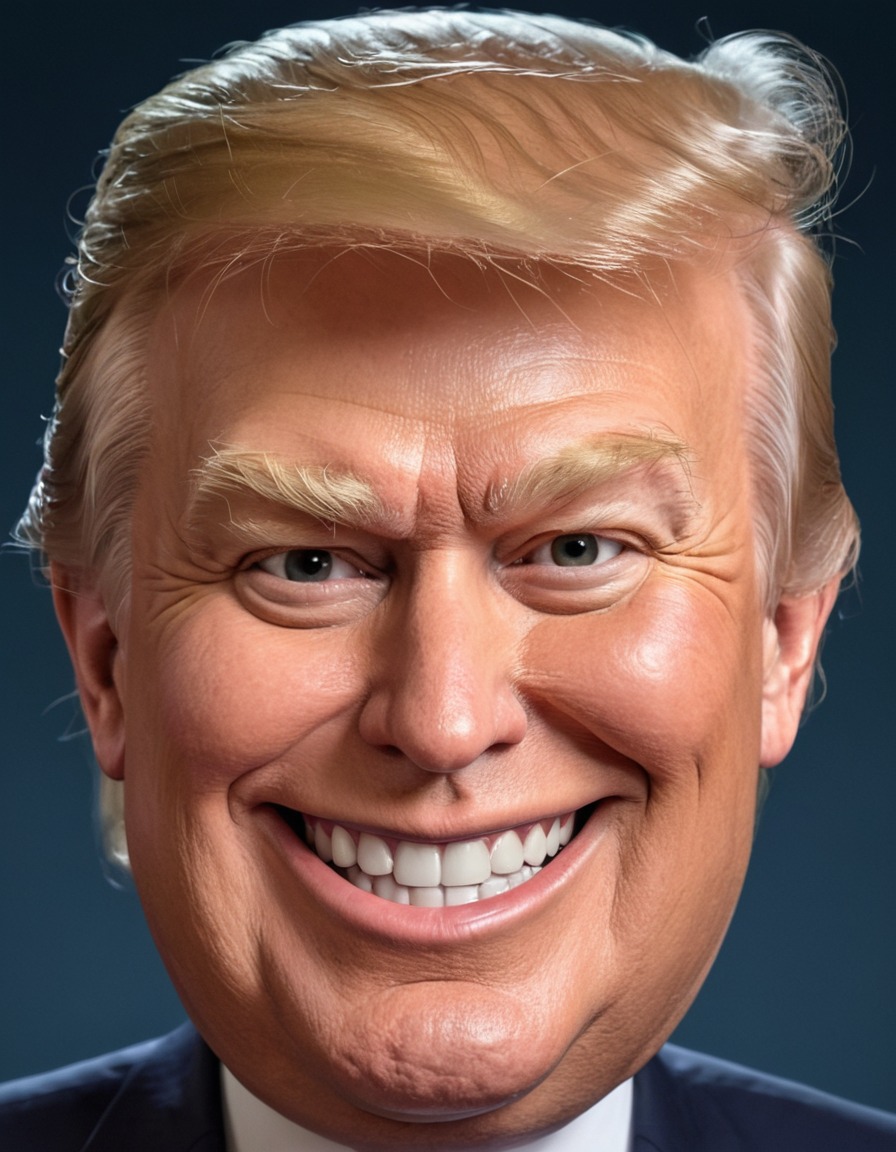 donald trump, caricature, humor, politics, president, celebrity, satire