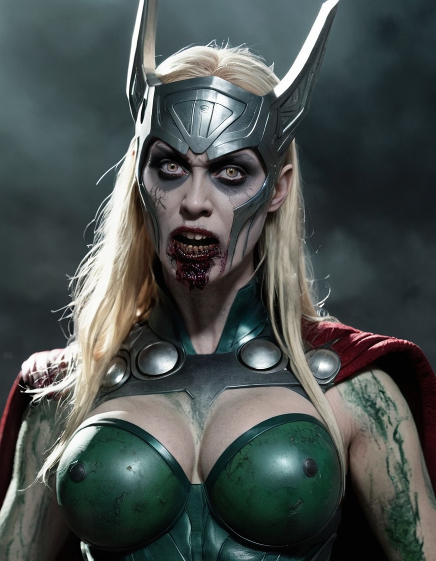 zombie, hela, thor, marvel, superhero, undead, norse mythology