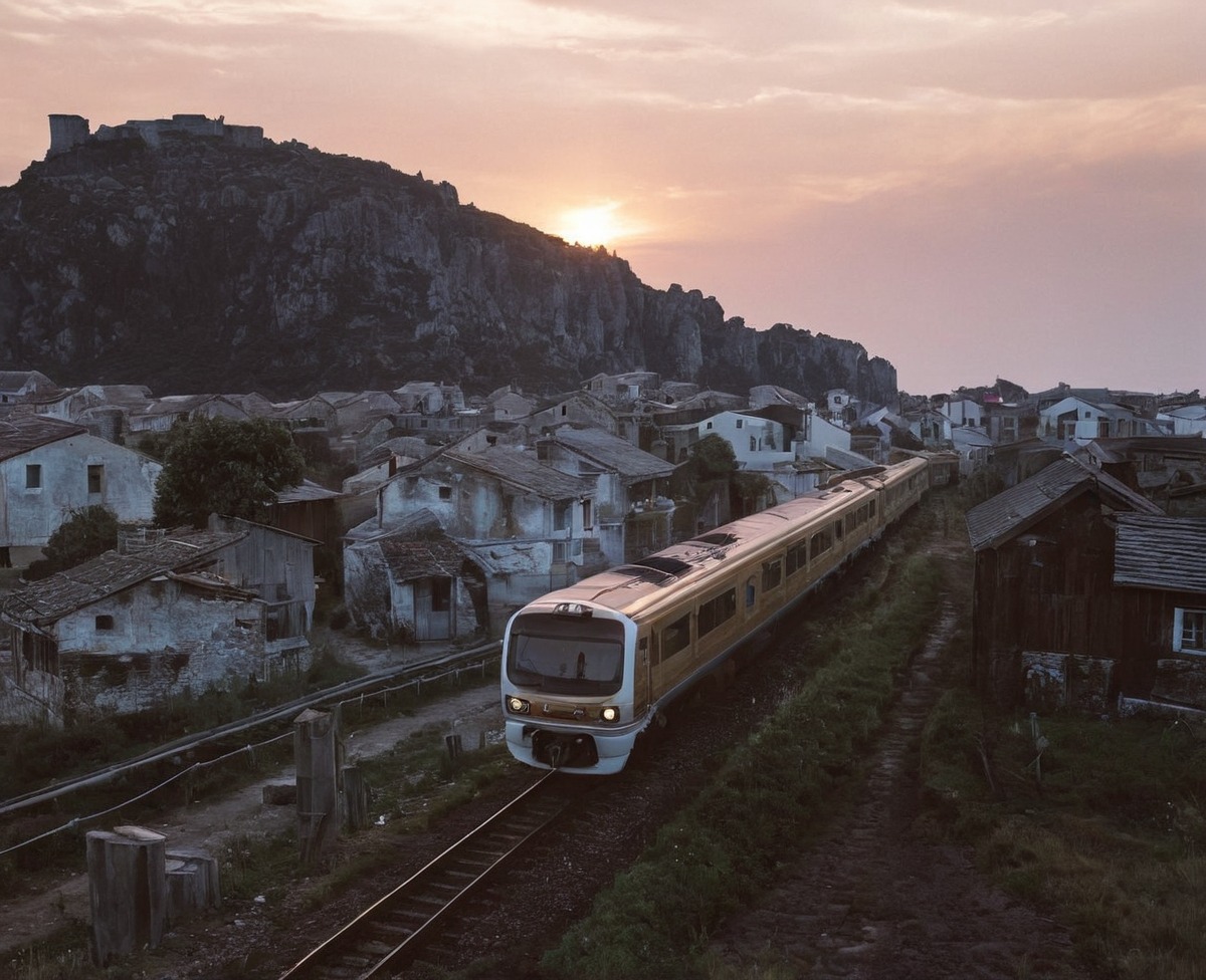 analog, analogphotography, asia, asian, film, filmphotography, japan, japanese, photography, railway, rural, scenery, sky, sunset, train