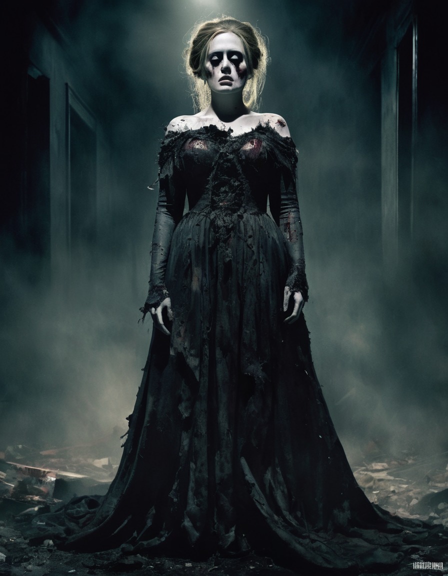 adele, zombie, haunting, concert, gown, celebrities