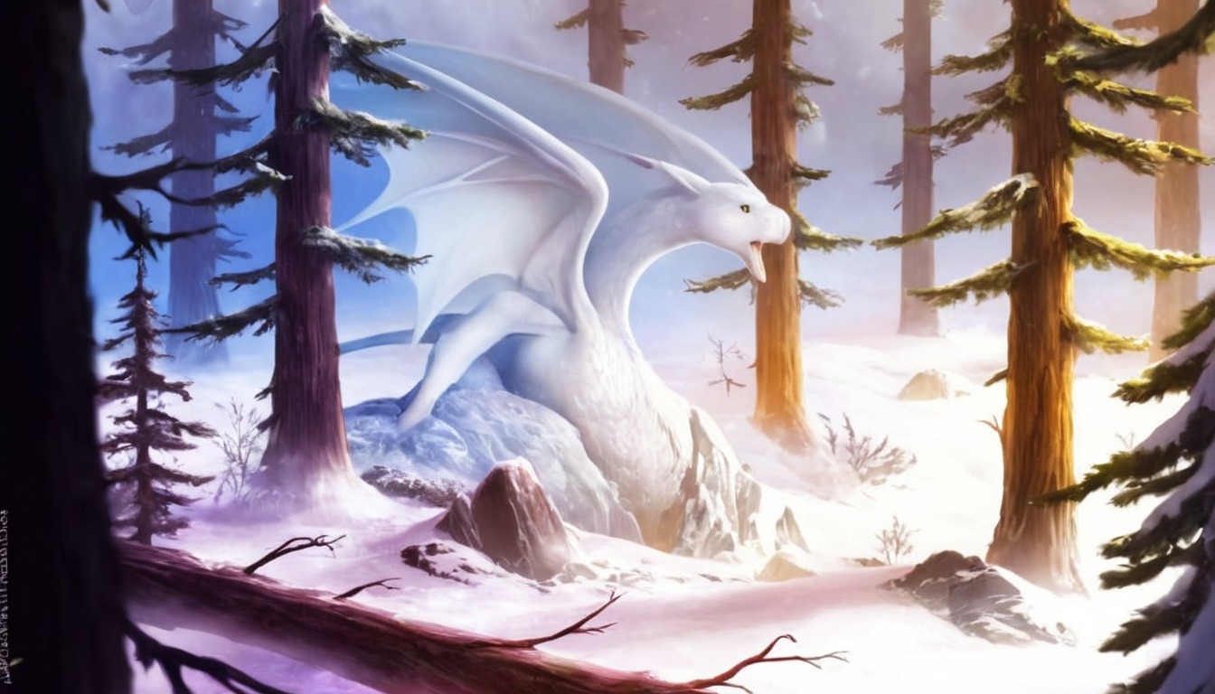 snow, bunny, cute, dragon, forest, rabbit, silly, winter