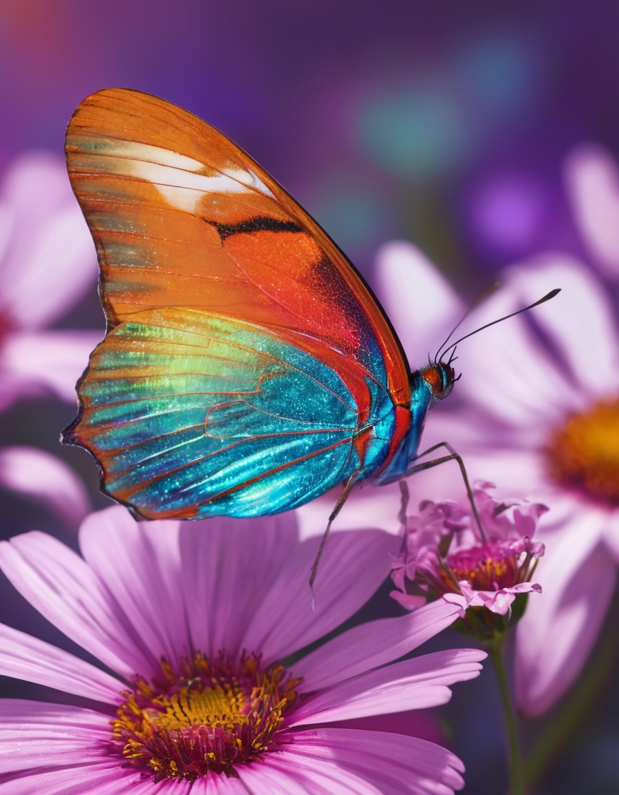 nature, colorful, butterfly, flower, close-up