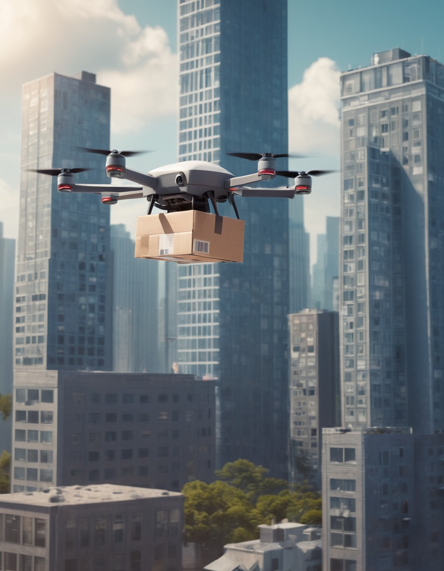 technology, urban landscape, delivery service, city life, drone delivery, modern city, city